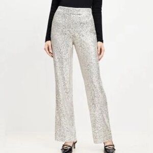 wild fable Silver Sequin Wide-Leg Pants
